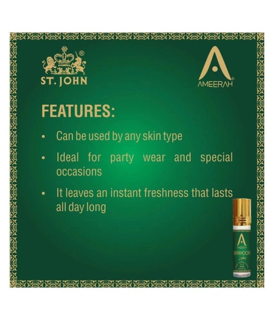 ST-JOHN |ATTAR BAKHOUR |8ML| (PACK Of 1) Floral Attar (Oud (agarwood))