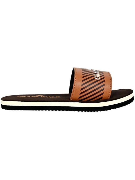 GRASS WALK Brown Mens Daily Slipper - None