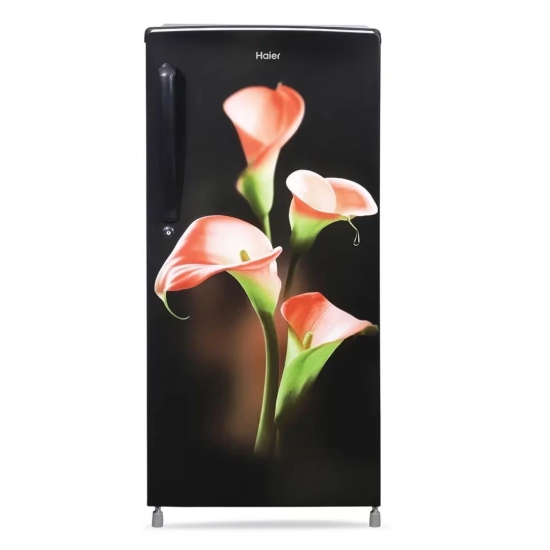 HAIER 185 Litres Single Door Refrigerator (Black - Flowers)