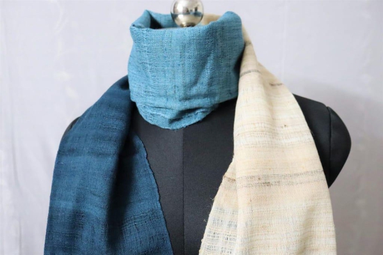 SoulShoppr Handloom Stole - Indigo Ombre