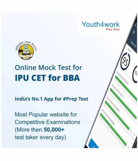 Kart1 Youth4work IPU CET for BBA Mock Test Online Tests SD Card