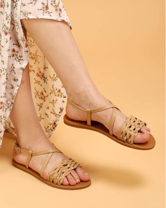 WZAYA Multi Strap Knotted Beige Sandals