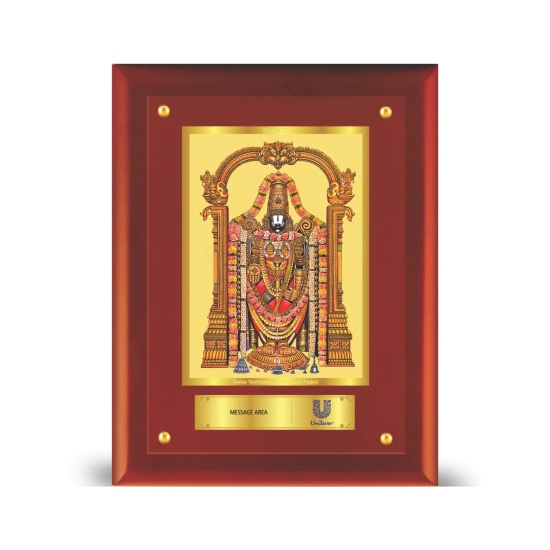 24K Gold Plated Balaji Customized Photo Frame For Corporate Gifting