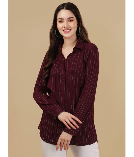 gufrina Maroon Viscose Womens Regular Top ( Pack of 1 ) - None