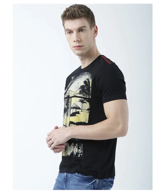 Huetrap cotton Black Printed T-Shirt Single Pack - None