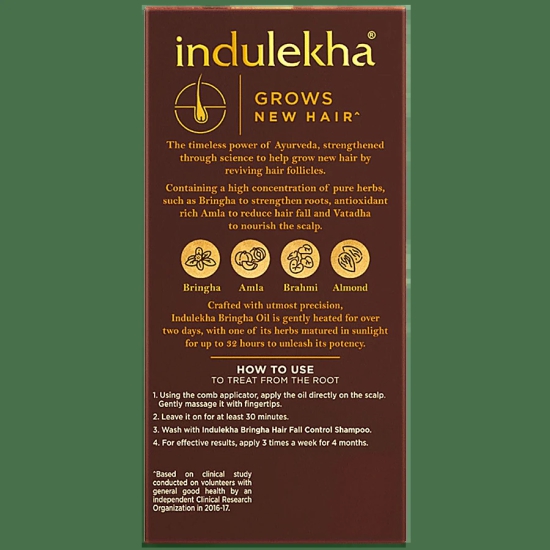 Indulekha Bringha Oil Reduces Hair Fall And Grows New Hair 100% Ayurvedic Oil, 100 Ml