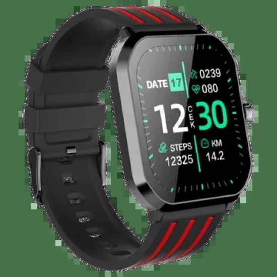 Croma Velocity AW Smartwatch with Bluetooth Calling (49.76mm AMOLED Display, IP68 Water Resistant, Black Strap)