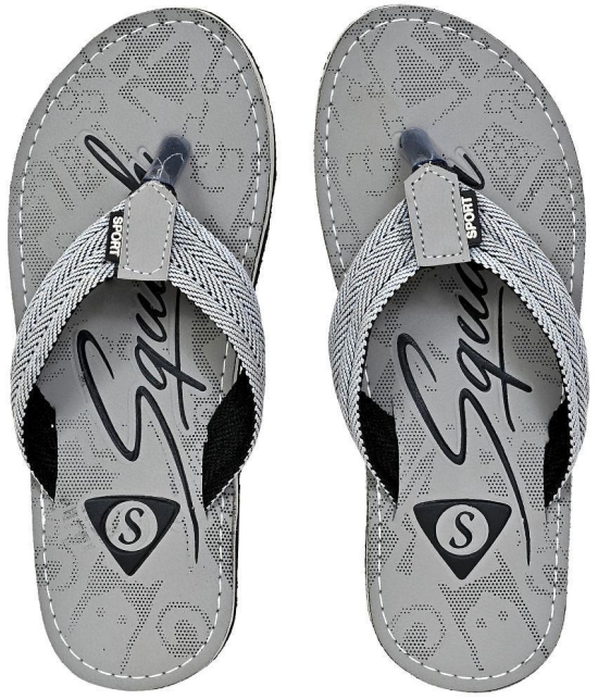 Squash - Gray Men's Thong Flip Flop - None