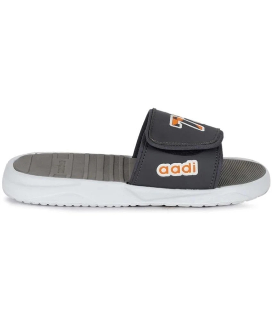 Aadi - Grey Mens Slide Flip Flop - None