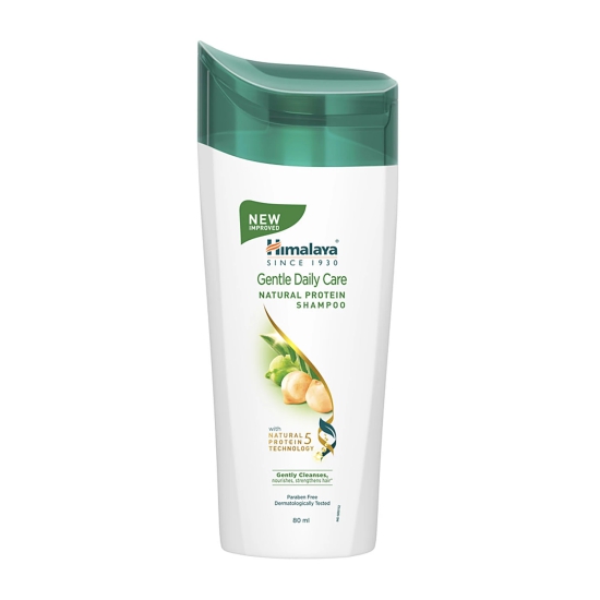 Himalaya Gentle Daily Care Natural Protein Shampoo Protects From Daily Wear And Tear Gently Cleanses & Strengthens With Chickpea Licorice & Amla For Women & Men, 80 Ml