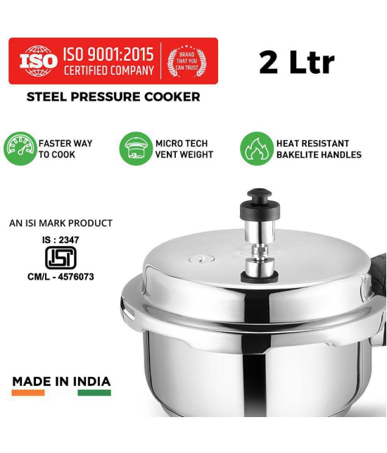 Srushti Gold is now Leoron 2 L Stainless Steel OuterLid Pressure Cooker With Induction Base