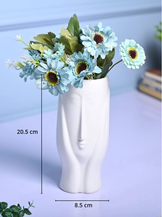 White Glossy Ceramic Vase - Stylish Simplicity