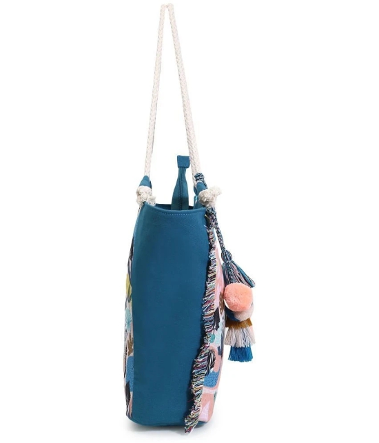 Anekaant Blue Canvas Tote Bag - Blue