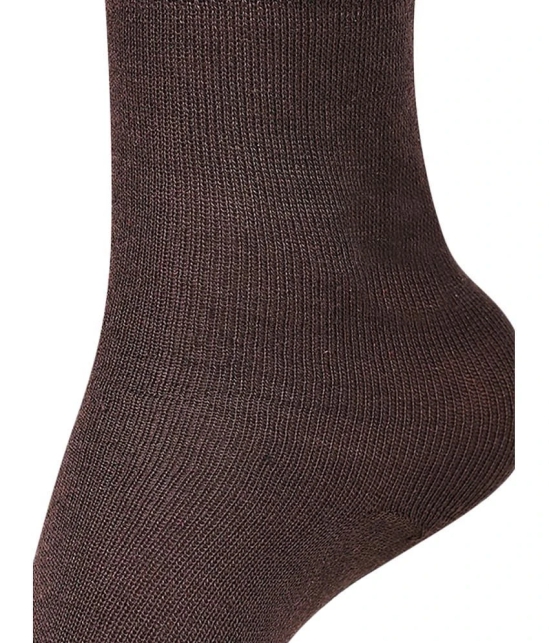 Dollar - Brown Cotton Boys School Socks ( Pack of 3 ) - 11-12Years