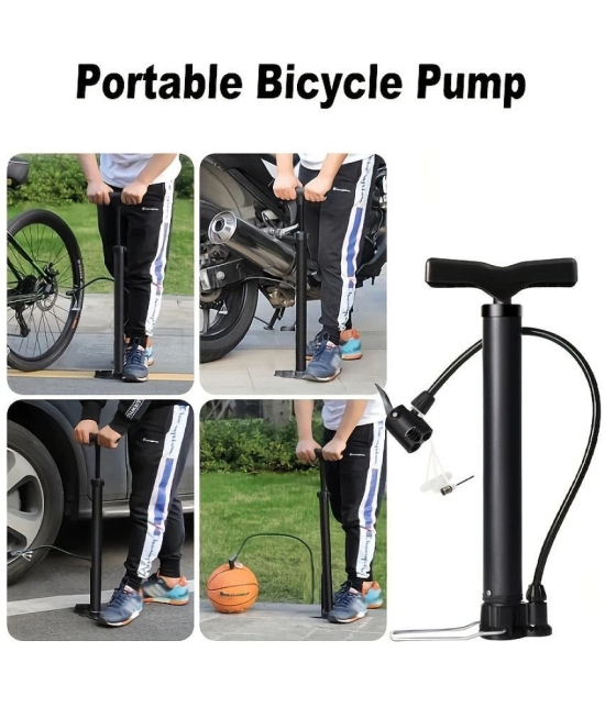 High Pressure Deluxe, Strong Steel  Pump for Bicycle, Car, Ball, Motorcycle - Inflatable  Floor Pumps, Pack of 1