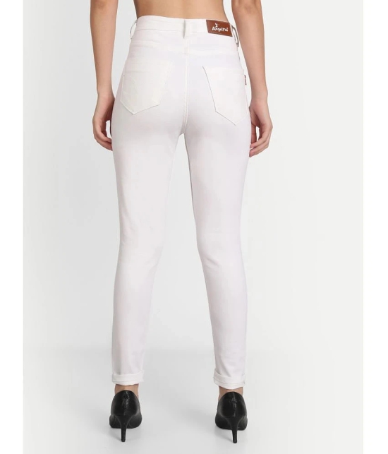 AngelFab - White Denim Skinny Fit Womens Jeans ( Pack of 1 ) - None