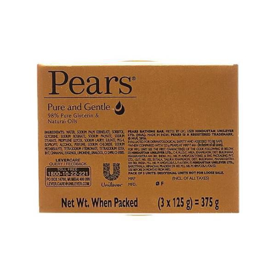 Pears Pure & Gentle Soap 3 X 125 Gms