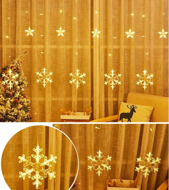 Snowflake LED Curtain Lights