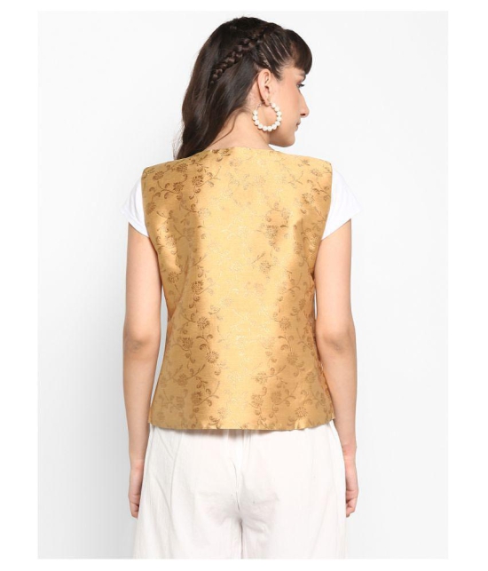 Hangup Silk Gold Ethnic Jacket - L