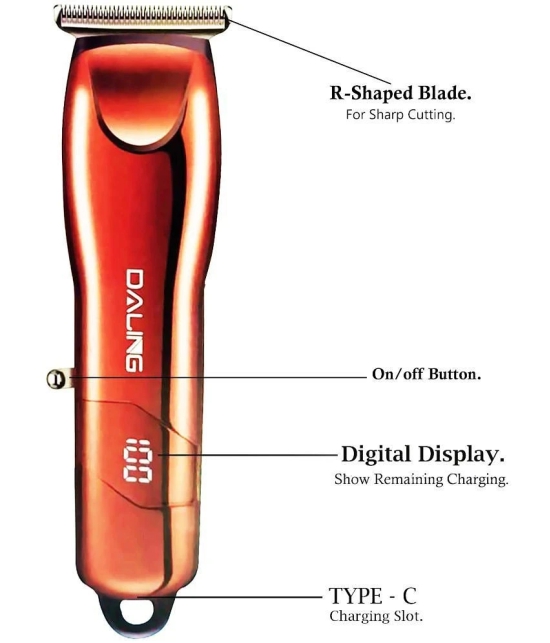 geemy LED DISPLAY Black Cordless Beard Trimmer With 60 minutes Runtime