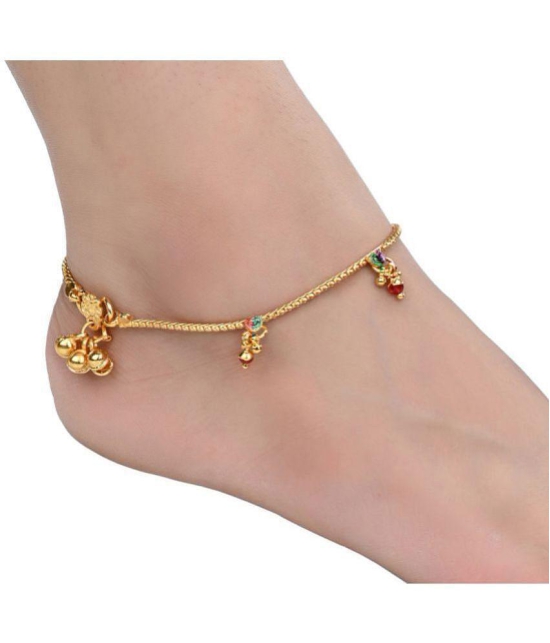 AanyaCentric - Gold Anklets ( Pack of 1 ) - Gold