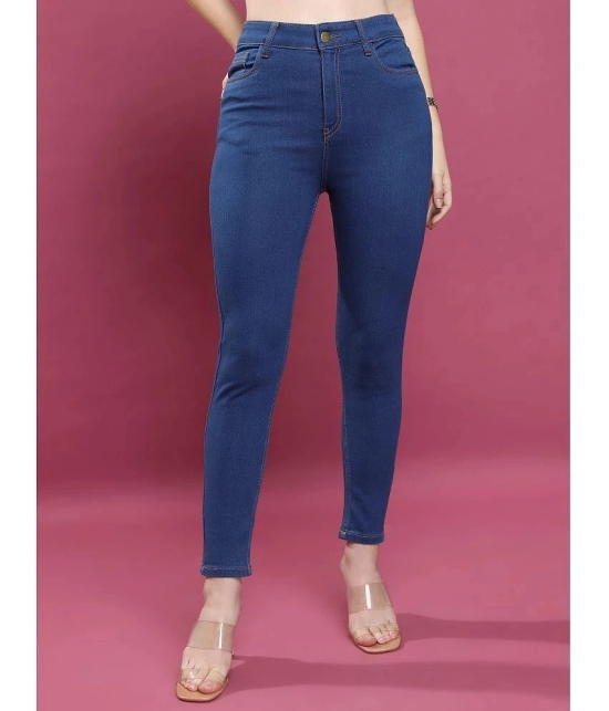 Ketch - Blue Cotton Blend Skinny Fit Womens Jeans ( Pack of 1 ) - None