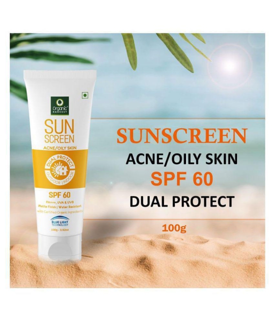 Organic Harvest Sunscreen SPF 60 Oily & Acne Prone Skin - 100gm