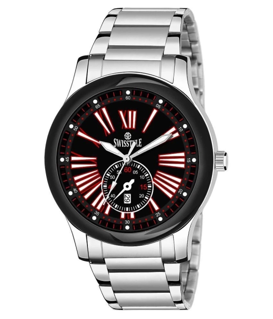 Swisstyle - Silver Stainless Steel Analog Mens Watch