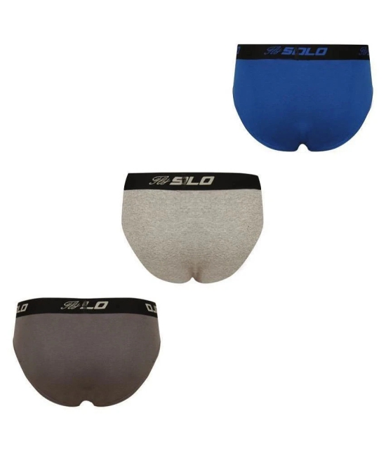 Solo - Multicolor Cotton Blend Mens Briefs ( Pack of 3 ) - 80