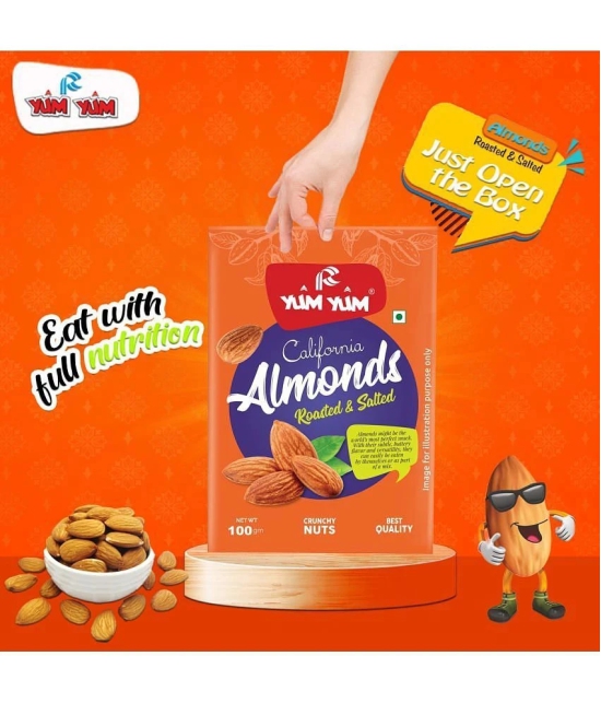 YUM YUM Raw California Almonds (Pack of 4-100g Box Each) 400 g Pack of 4