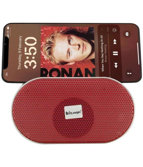 hitage BT-5.0 Crystal 5 W Bluetooth Speaker Bluetooth V 5.0 with USB,SD card Slot Playback Time 24 hrs Red - Red