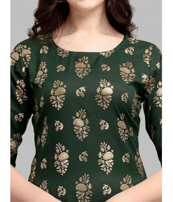 gufrina Rayon Printed Kurti With Salwar Womens Stitched Salwar Suit - Green ( Pack of 1 ) - None