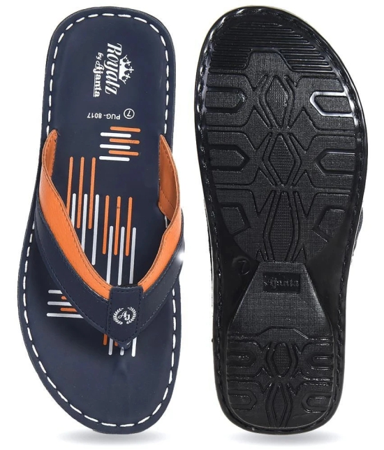 Ajanta - Blue Mens Thong Flip Flop - None