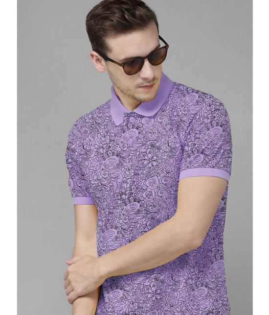 ADORATE - Lavender Cotton Blend Regular Fit Mens Polo T Shirt ( Pack of 1 ) - None