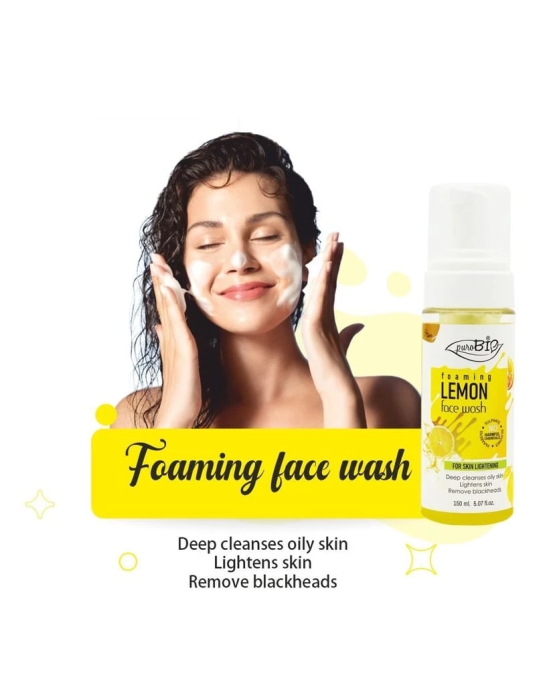 Purobio Lemon Foaming Face Wash - 150ml