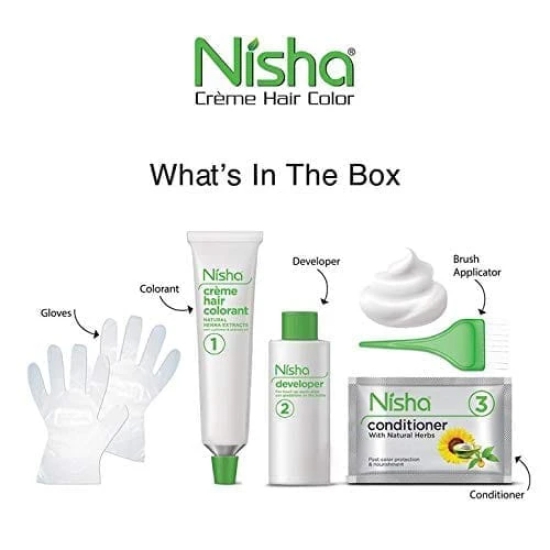 Nisha Creme Hair Color Combo Pack 5.64 Copper Red (120g Box & 40g Pouch), Ammonia Free Permanent Hair Colour