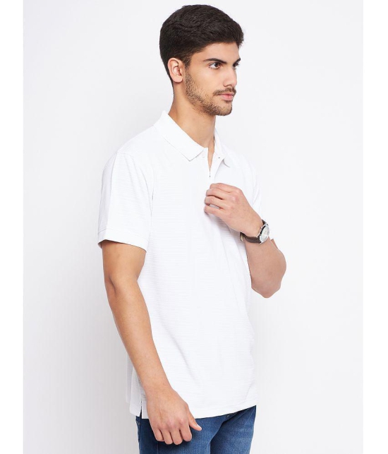 MXN - White Cotton Regular Fit Mens Polo T Shirt ( Pack of 1 ) - None