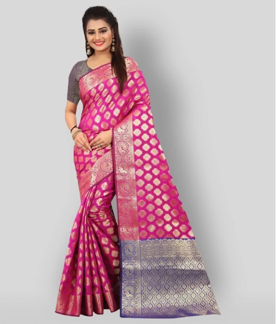 Gazal Fashions - Multicolor Silk Saree With Blouse Piece ( Pack of 1 )