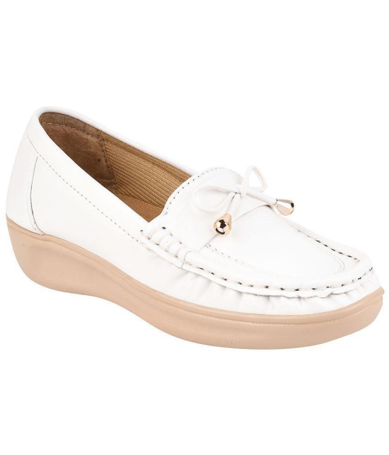 Shoetopia - White Women''s Loafers - None