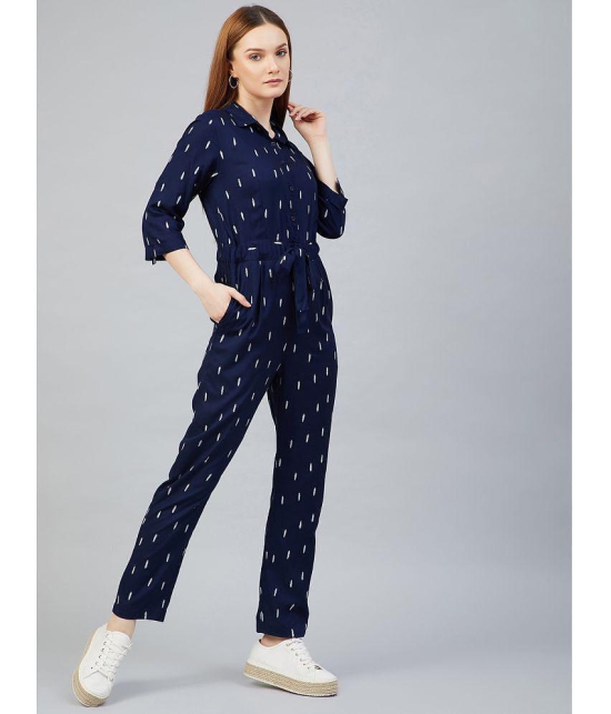 Rare Navy Polyester Jumpsuit - Single - S