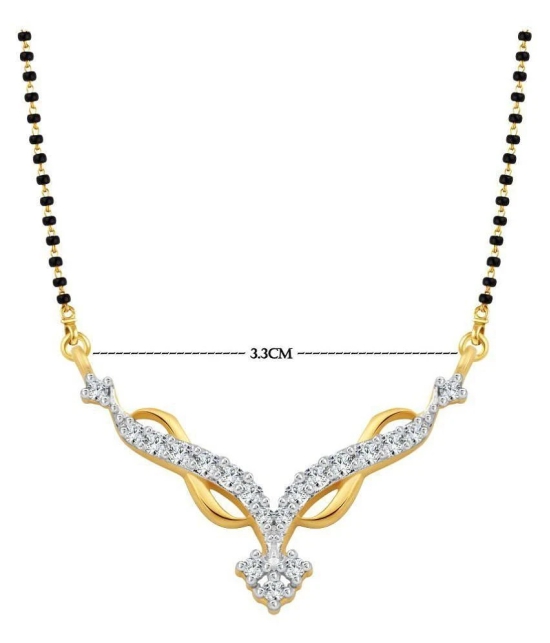 Vighnaharta Pretty Paisley Gold and Rhodium Plated Mangalsutra