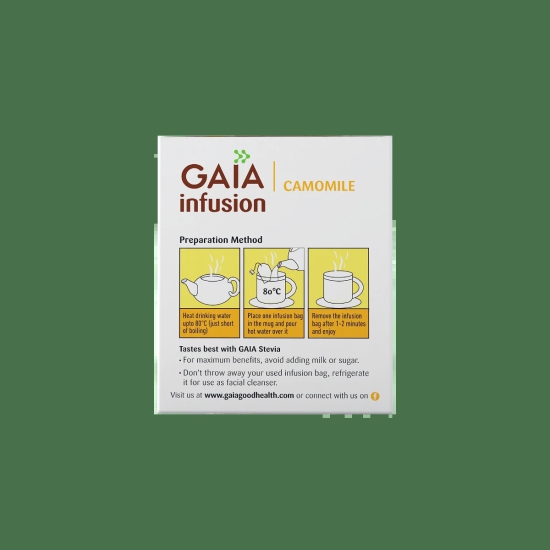 Gaia Green Tea  Camomile-25 Tea Bags-Gaia Green Tea + Camomile-25 Tea Bags