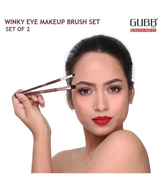 Gubb Winky Eye Kit Set Of 2 (Eyeliner & Eyeshadow Brush) Synthetic Eye Shadow Brush,Fine Point Eyeliner Brush True 32 g