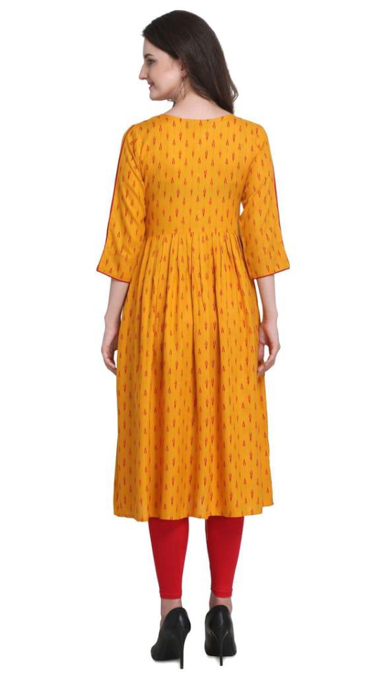 SHOPPING QUEEN Women Rayon Anarkali Kurta