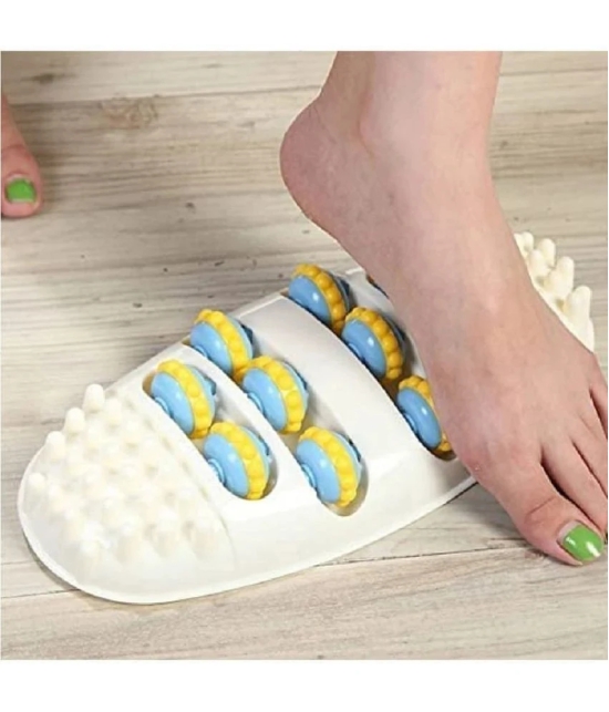 DHS Mart Pain Relief & Deep Relx Wood Polish Block plastic roller acupoint foot massager 1 no.s