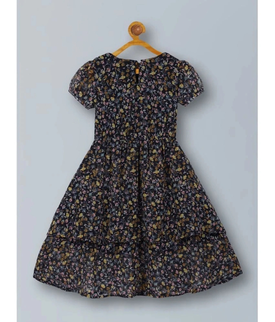 PLUM TREE Navy Polyester Girls Fit And Flare Dress ( Pack of 1 ) - None