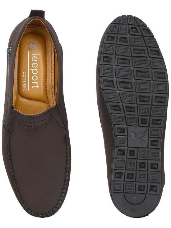 Leeport Brown Mens Slip-on Shoes - None