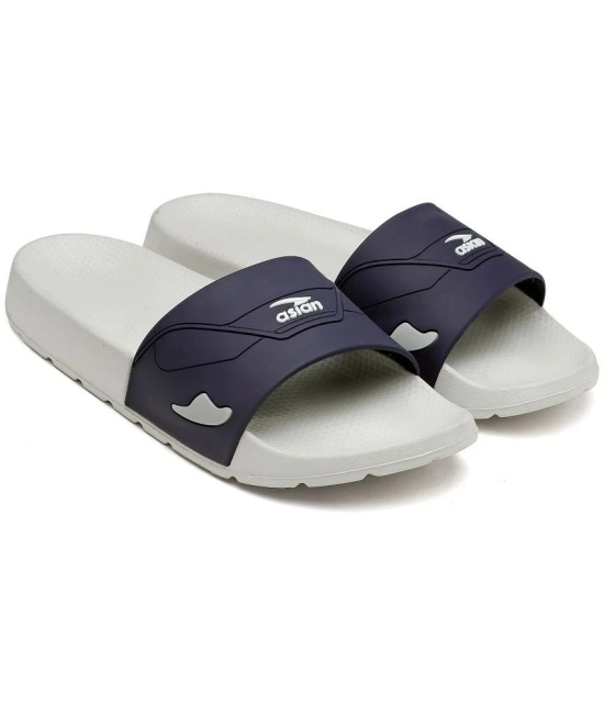 ASIAN Light Grey Mens Slide Flip Flop - None