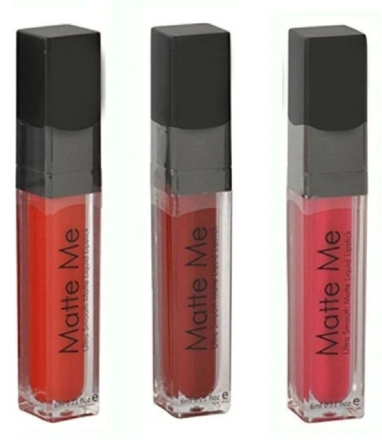 Lenon Beauty Red+Pink+Maroon Lip Gloss Liquid Multi Pack of 3 15 g