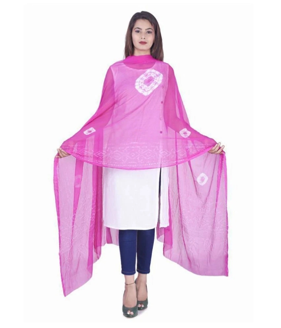 Apratim Pink Chiffon Bandhej Dupatta